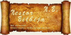 Nestor Bilbija vizit kartica